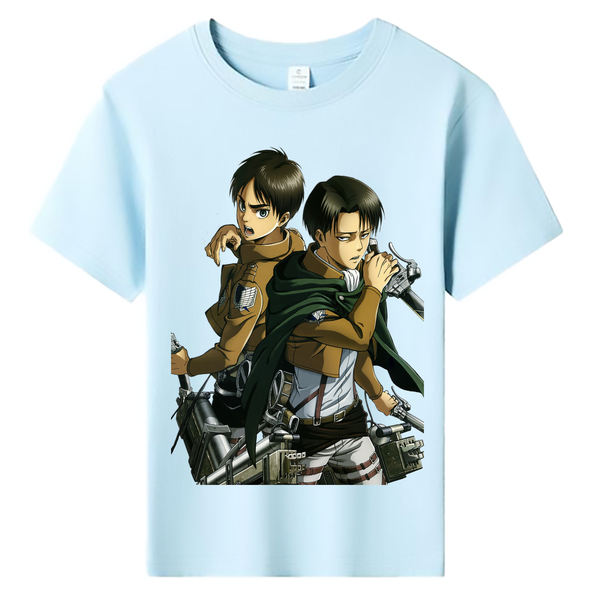 （画像用） 進撃の巨人 リヴァイ·アッカーマン Attack on Titan Levi Ackerman 綿100％キッズTシャツ（フロントプリント）
